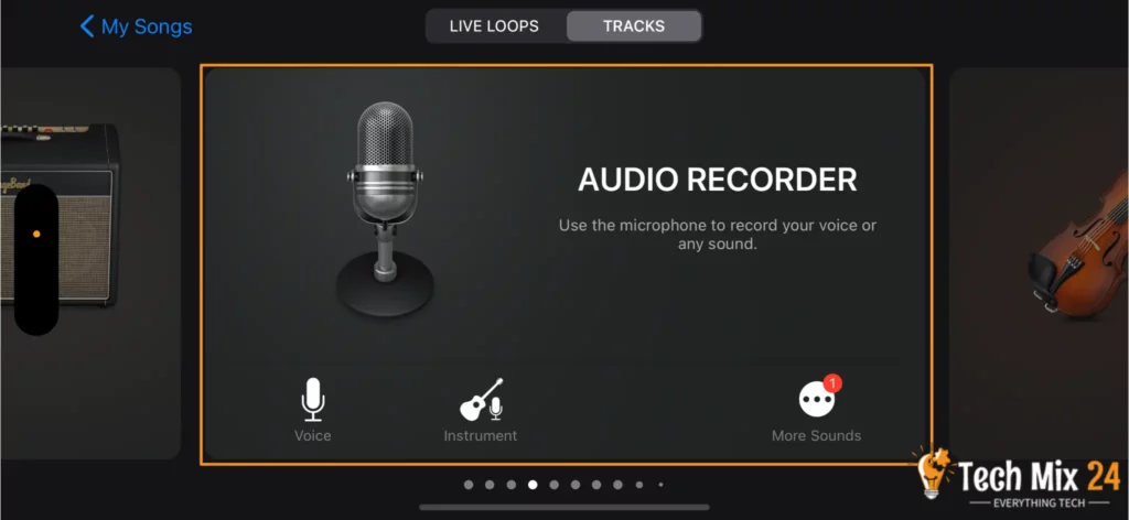 AUDIO RECORDER Use the microphone to record