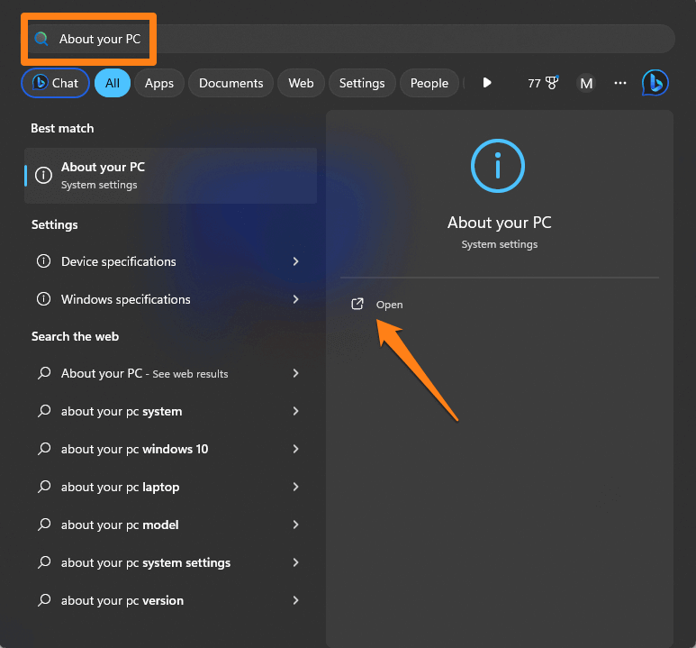 About your PC How to Check PC Specs