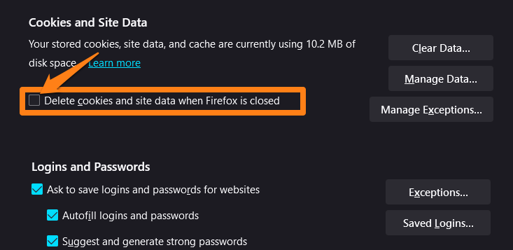 How to delete cache in Firefox Image from: Delete cookies and site data when is Firefox closes How to delete cache in Firefox