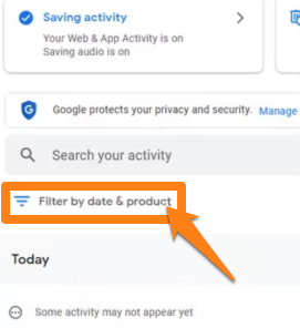 Filter How to clear Google search history
