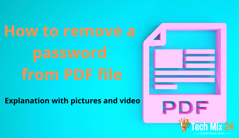 How to remove a password from PDF file