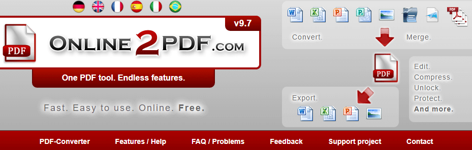 Online2PDF How to convert a PDF file from Word