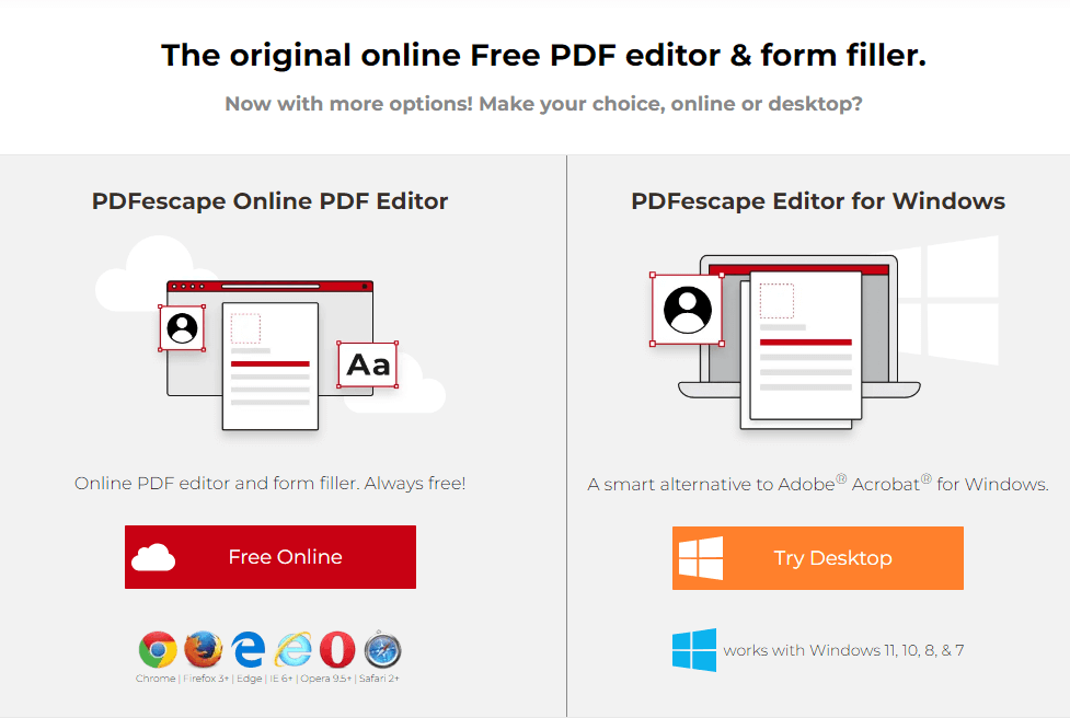 Image from website: PDFescape