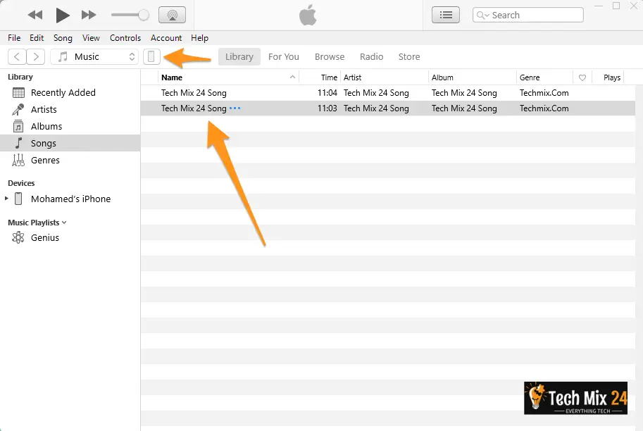 You will find two versions of a song saved