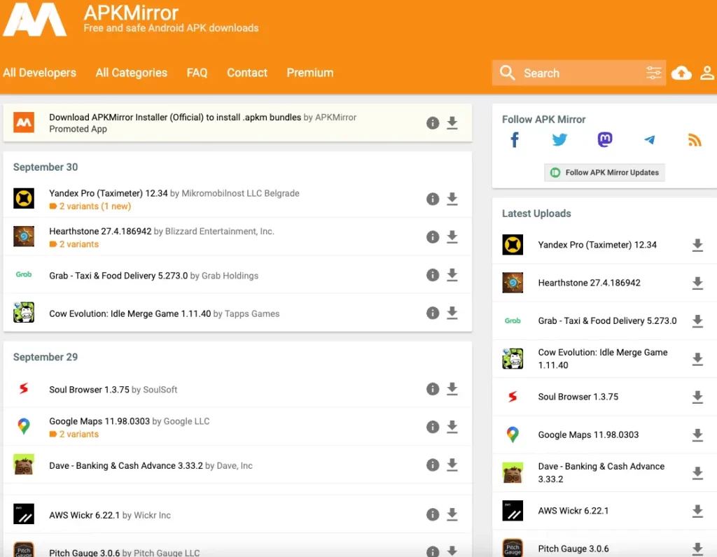 apkmirror : Google Play alternatives: Free and safe APK downloads