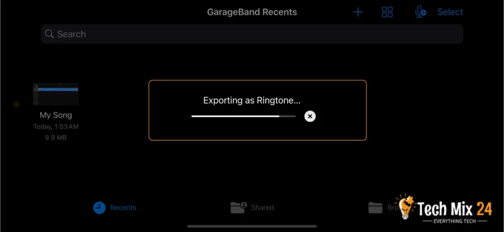 export the sound or song