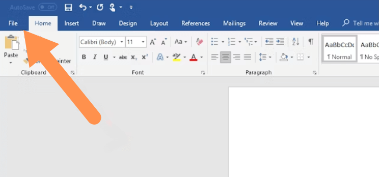 How to convert a PDF file from Word Click on file