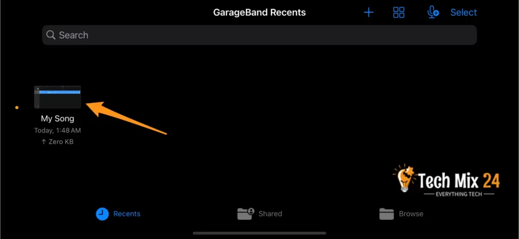 your clip will appear on a new screen