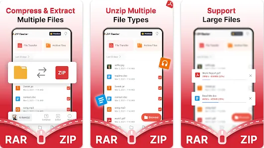 AZIP Master app How to unzip files on Android