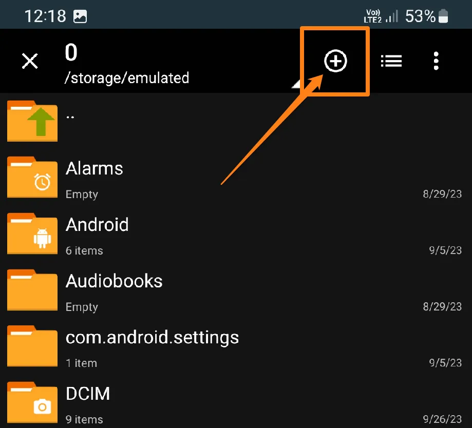 Add New Folder How to unzip files on Android