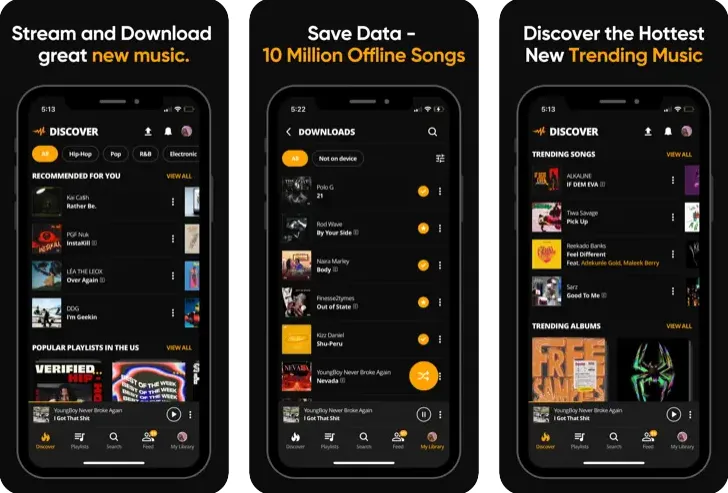 Top 15 Music Player Apps for iPhone Image from: Audiomack