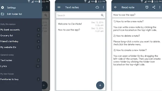 ClevNote app Best Note-Taking Apps for Android