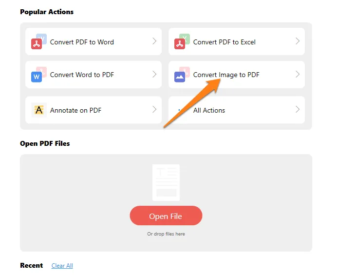 Click Convert Image to PDF How To convert PNG to PDF on Windows 11