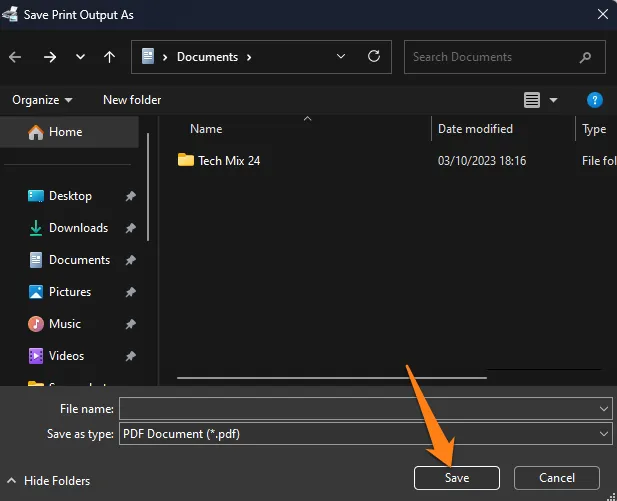 Click Save How To convert PNG to PDF on Windows 11