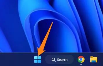 Click on the Start icon