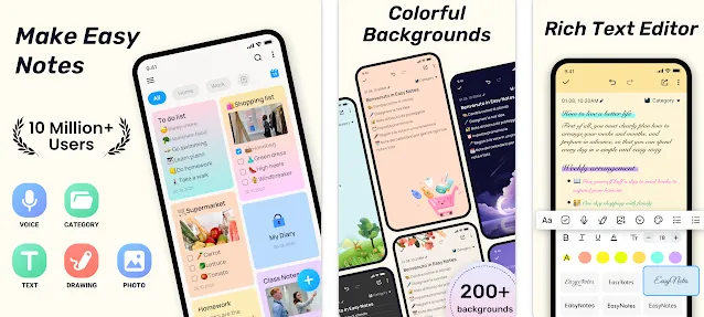 Easy Notes app