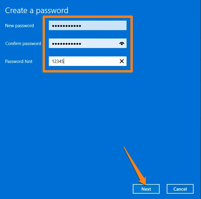 Enter the password