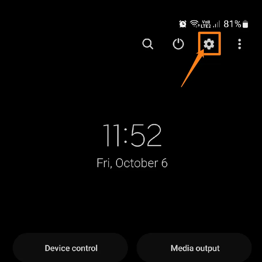 Go to Android phone settings