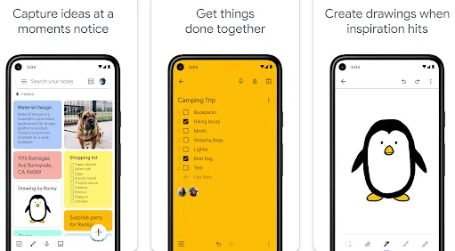Best Note-Taking Apps for Android Google Keep app Best Note-Taking Apps for Android