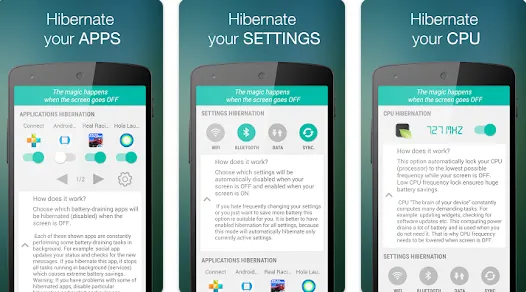 Hibernation Manager app Best Battery Saver Apps for Android