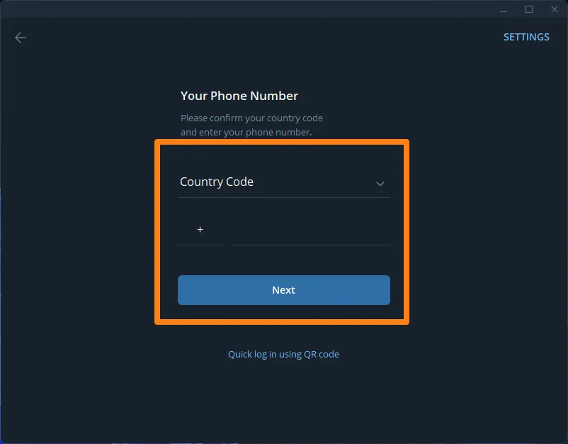 Telegram Program PC for Free Image from: Log in with phone number