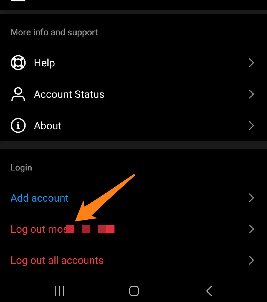 Log out of your account