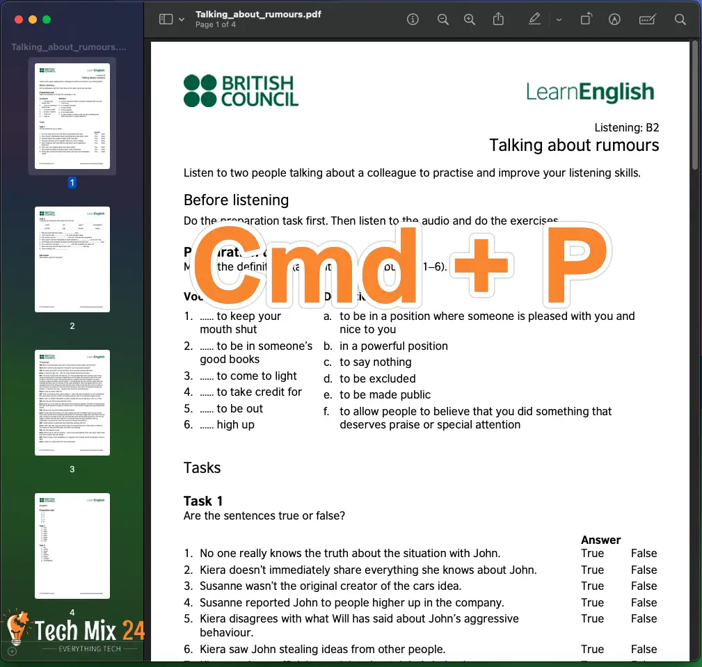 Open any PDF file in the Preview