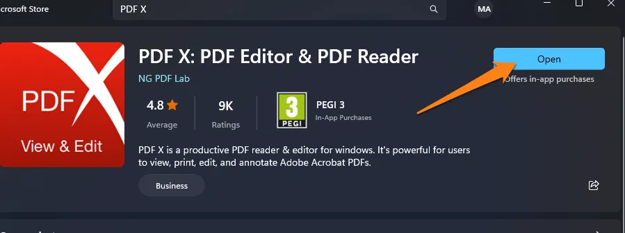 Open the PDF X How To convert PNG to PDF on Windows 11
