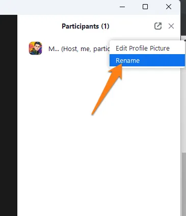 Click on Rename