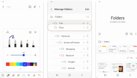Samsung Notes app