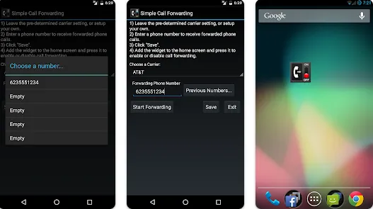 Simple Call Forwarding app