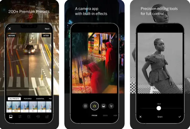 VSCO for article: Aesthetic editing apps for TikTok