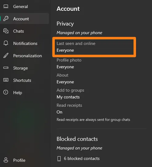 WhatsApp privacy