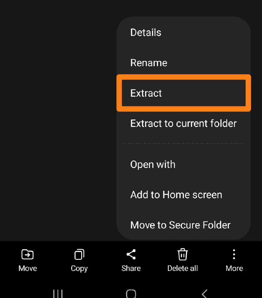 click Extract