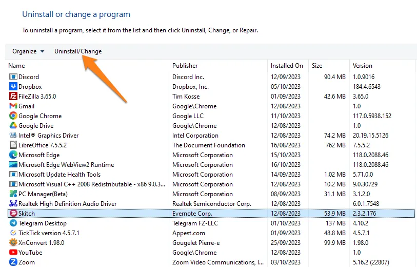 How to Fix Programs Not Installing on Windows 11 click Uninstall/Change How to Fix Programs Not Installing on Windows 11