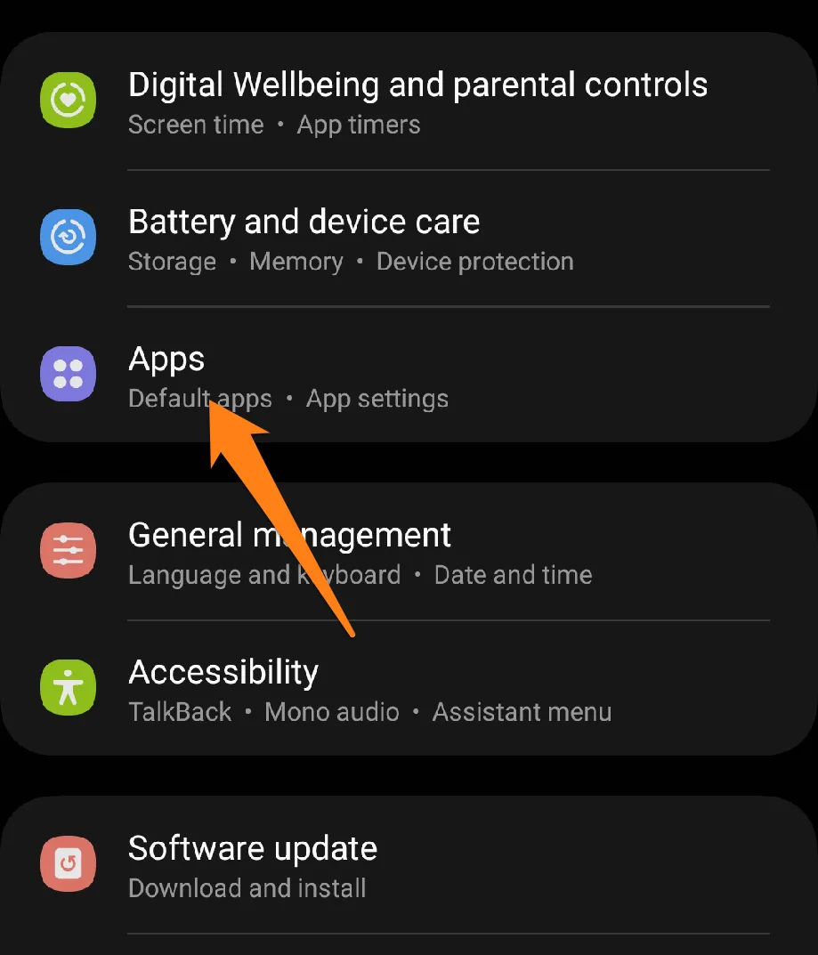 click on Apps