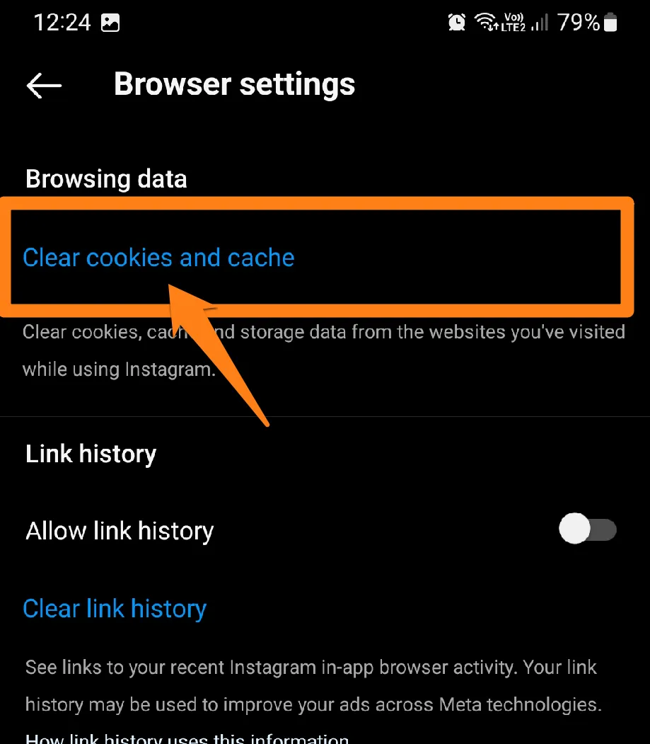 click on Clear Cookies and Cache
