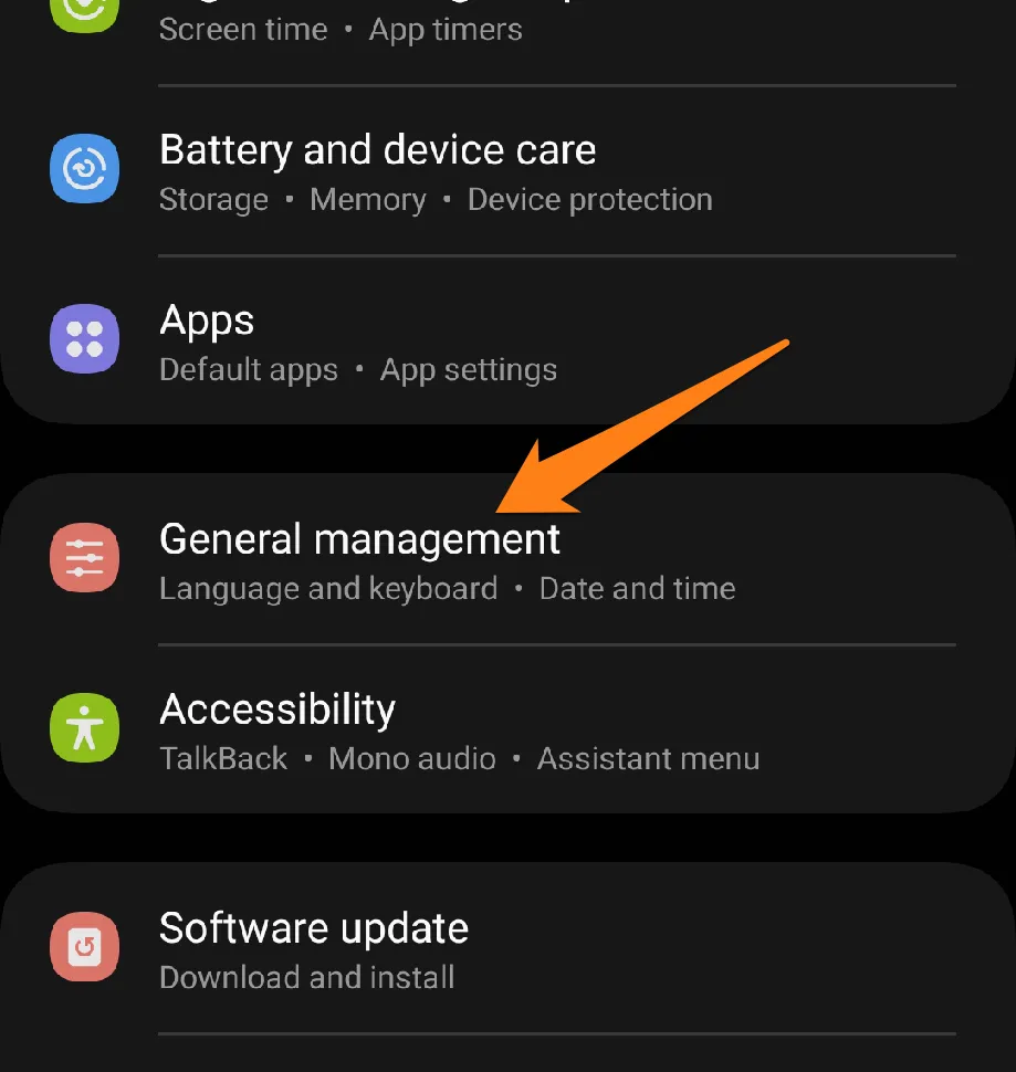 How To Fix Android Phone Vibrating Randomly click on General Management How To Fix Android Phone Vibrating Randomly
