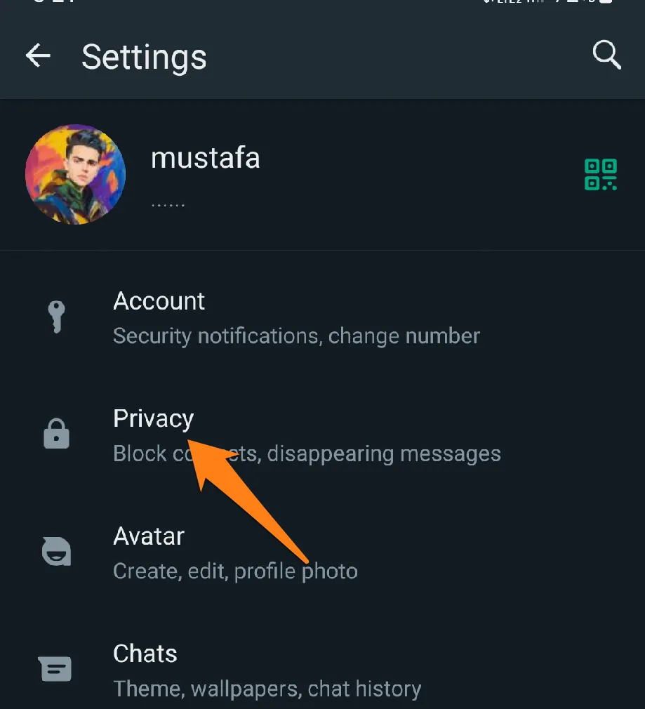 click on Privacy How to disable Last Seen on WhatsApp