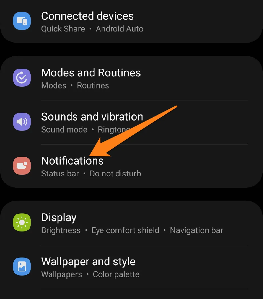 click on notifications