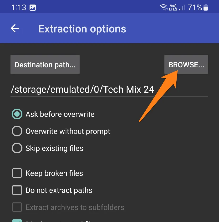 How to unzip files on Android Clicking Browse How to unzip files on Android