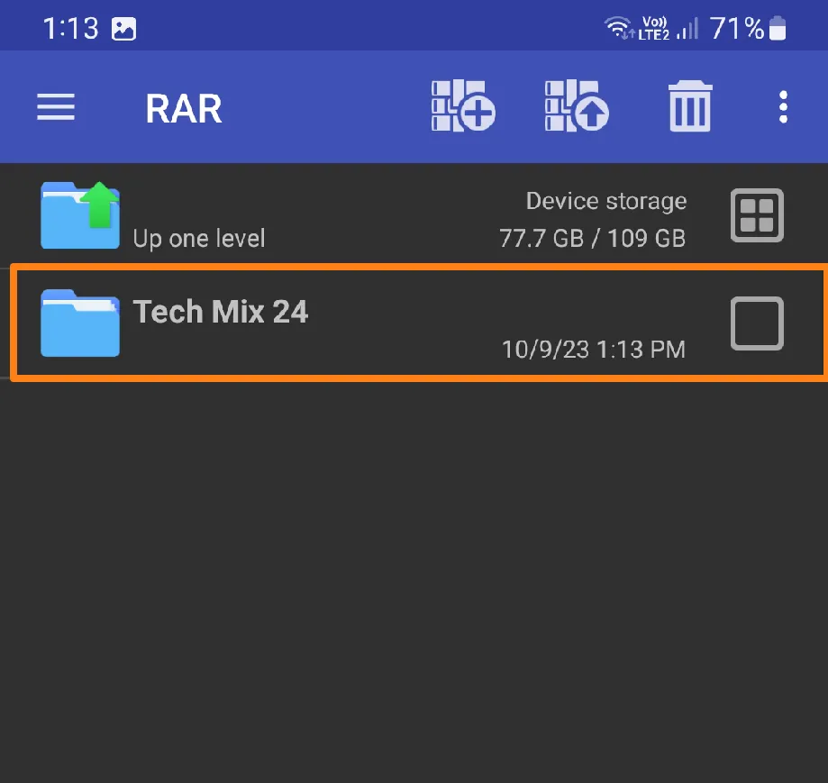 file extracted