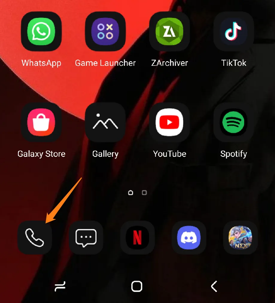 open the phone app