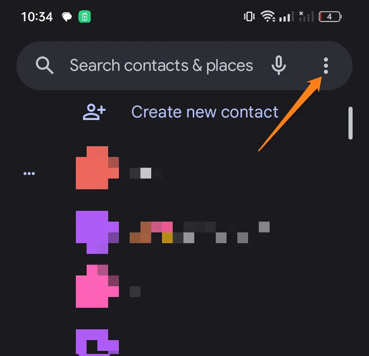 the three dots How to forward calls on Android