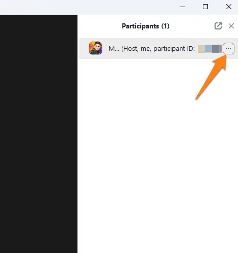 Click on three dots For the article: How to Change Your Name on Zoom