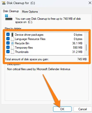 Click OK How to Clear Cache on Windows 11
