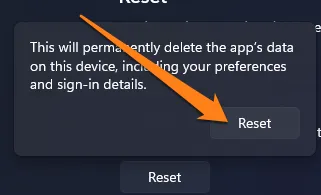 How to Clear Cache on Windows 11 Click Reset again How to Clear Cache on Windows 11