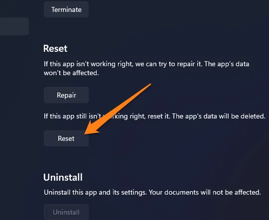 How to Clear Cache on Windows 11 Click Reset How to Clear Cache on Windows 11