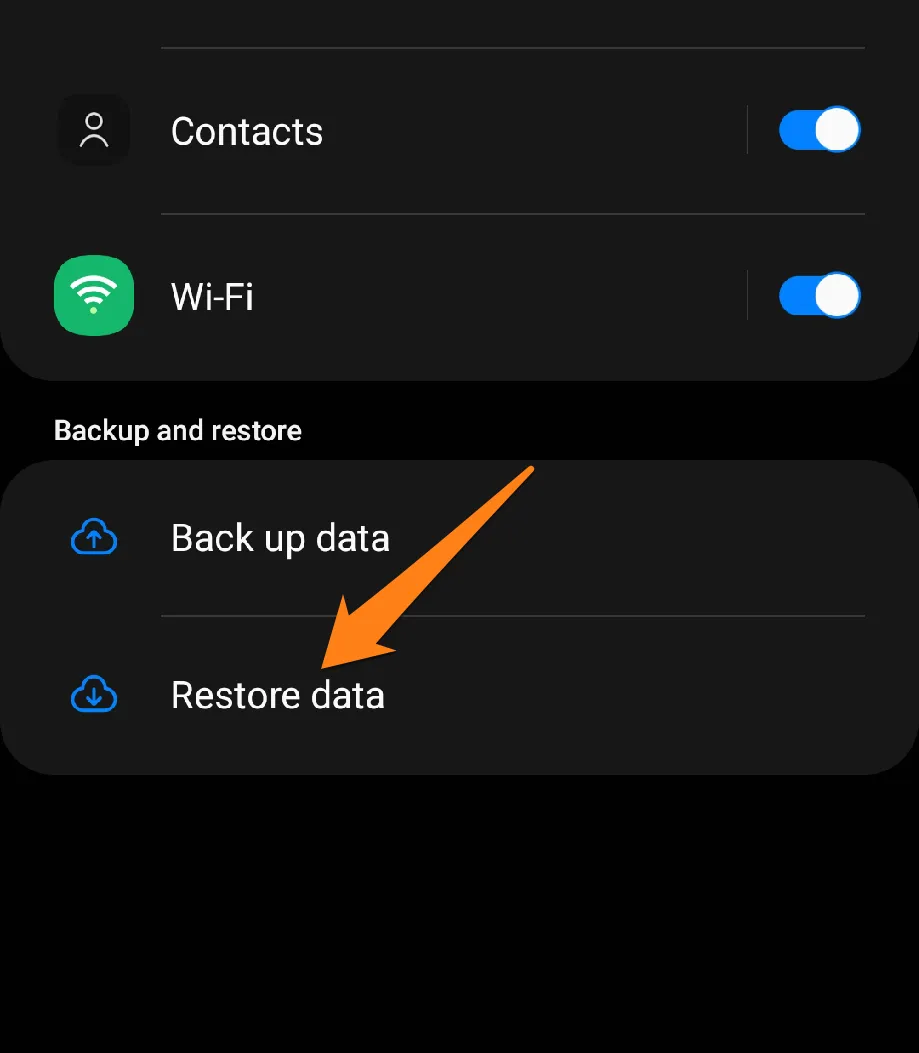Click Restore Data How to Transfer Contacts to New Phone