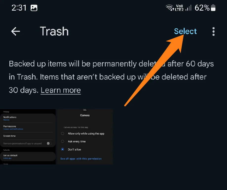 Click Select